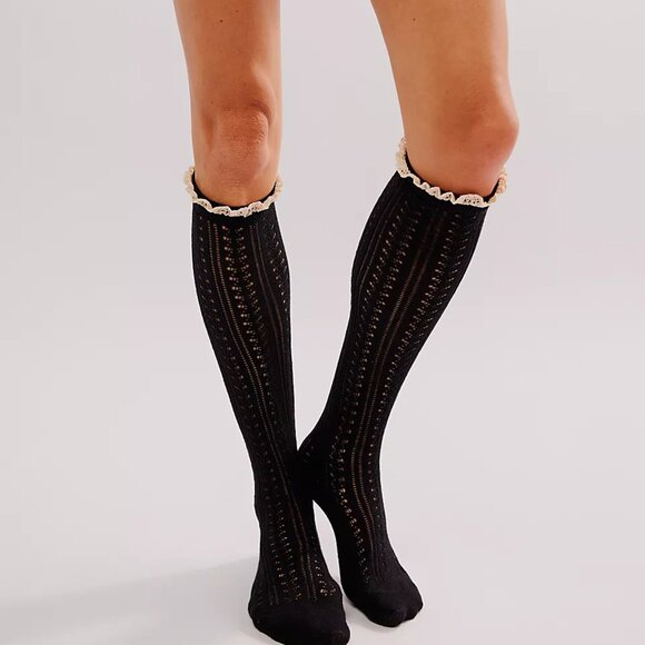 Free People Misty Net Pointelle Tall NWT - Picture 1 of 3